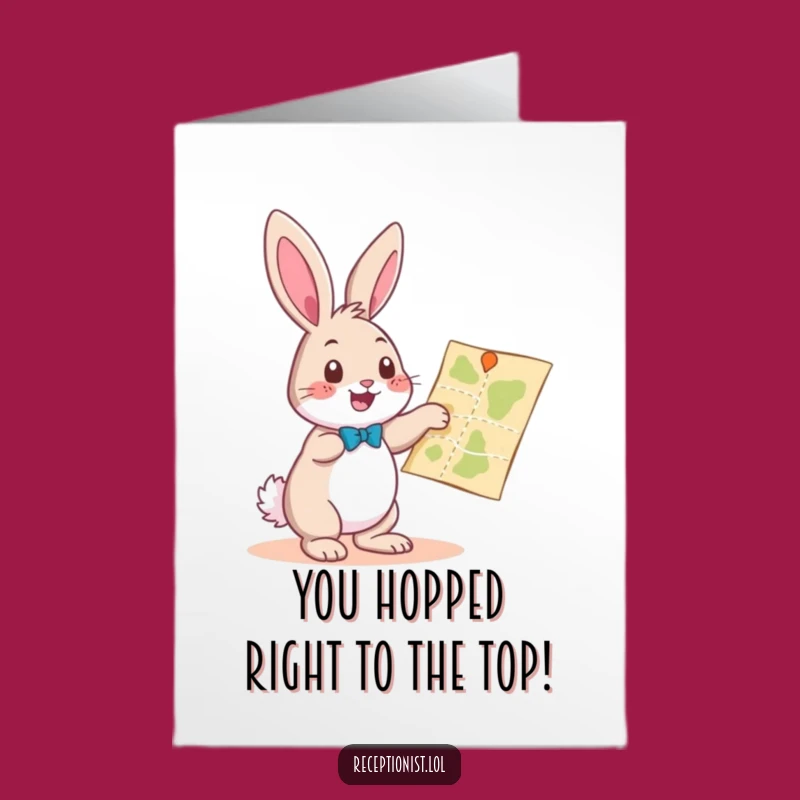 Free Printable Bunny Congratulate Card: Guiding Bunny for Your Next Adventure