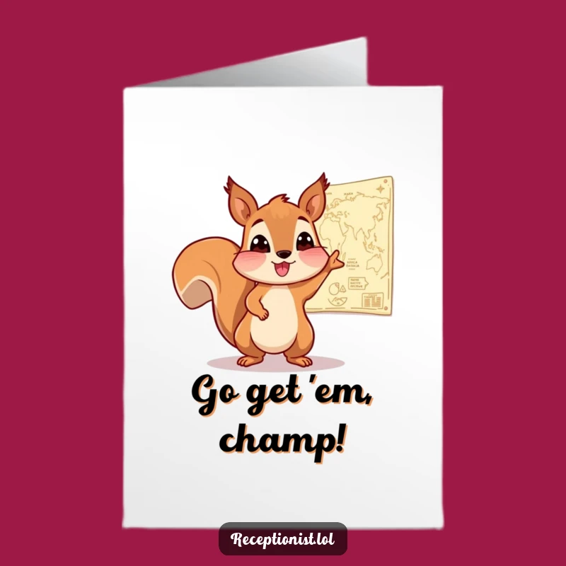 Printable Congrats Card Free: Squirrel's Map to Success