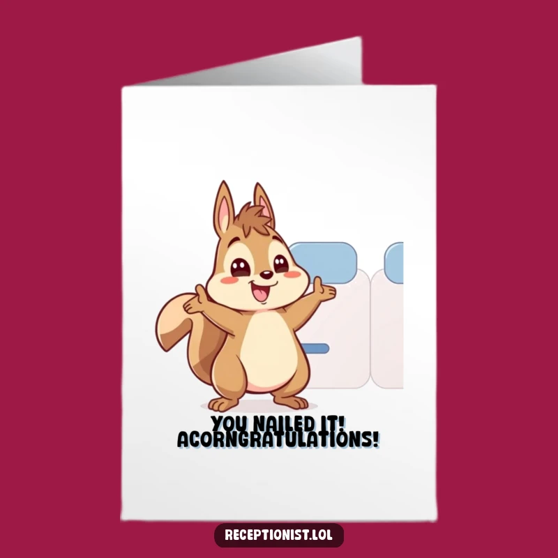Free Printable Squirrel Congrats Card: Funny Downloadable Gift for Any Occasion!