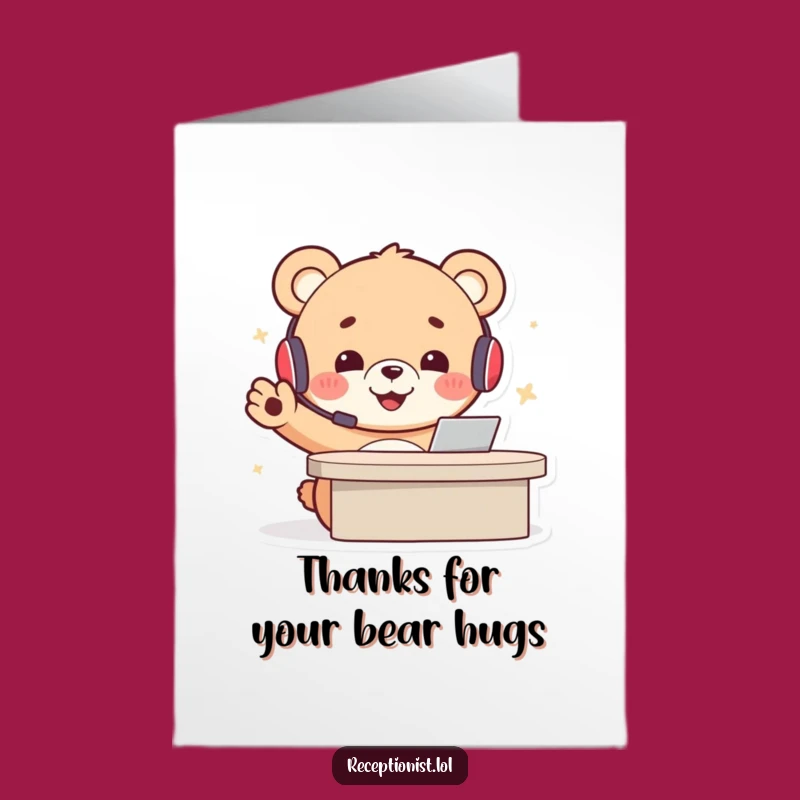 Free Printable Bear Cub Welcoming Thank You Card - Kind Downloadable Gift for Anyone