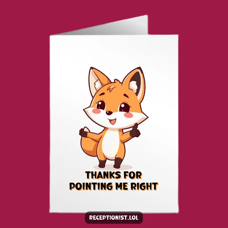 Free Printable Fox Thank You Card: Funny Downloadable Gift for a Guiding Word!