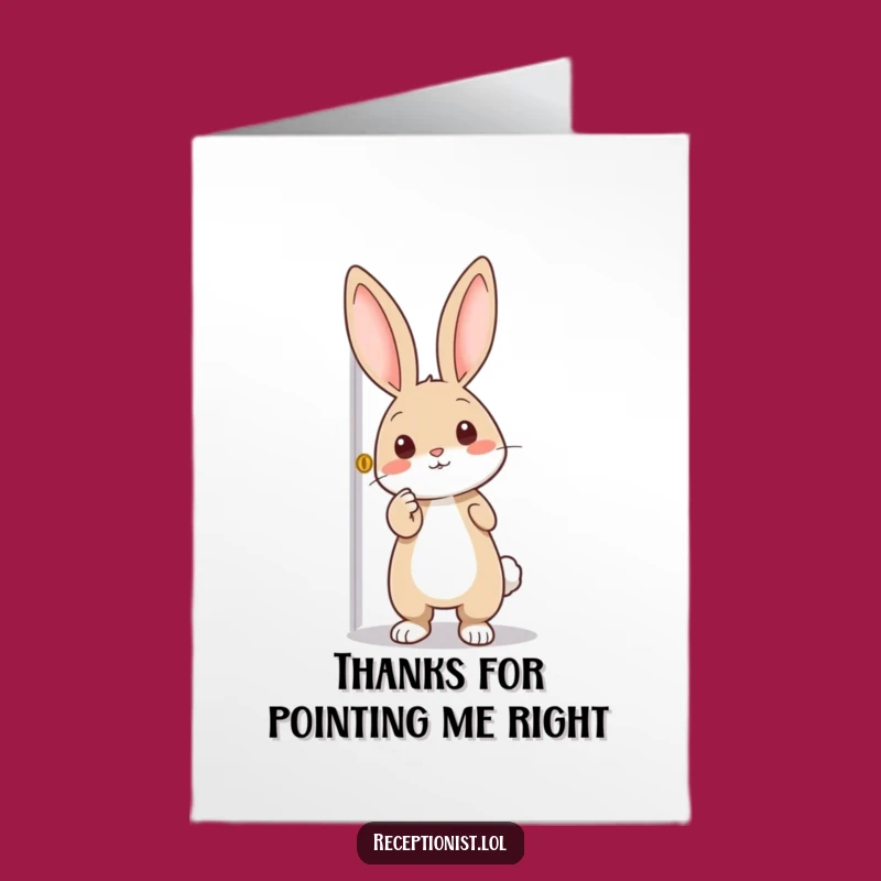 Free Printable Rabbit Thank You Card: Funny DIY Downloadable Gift for Appreciation