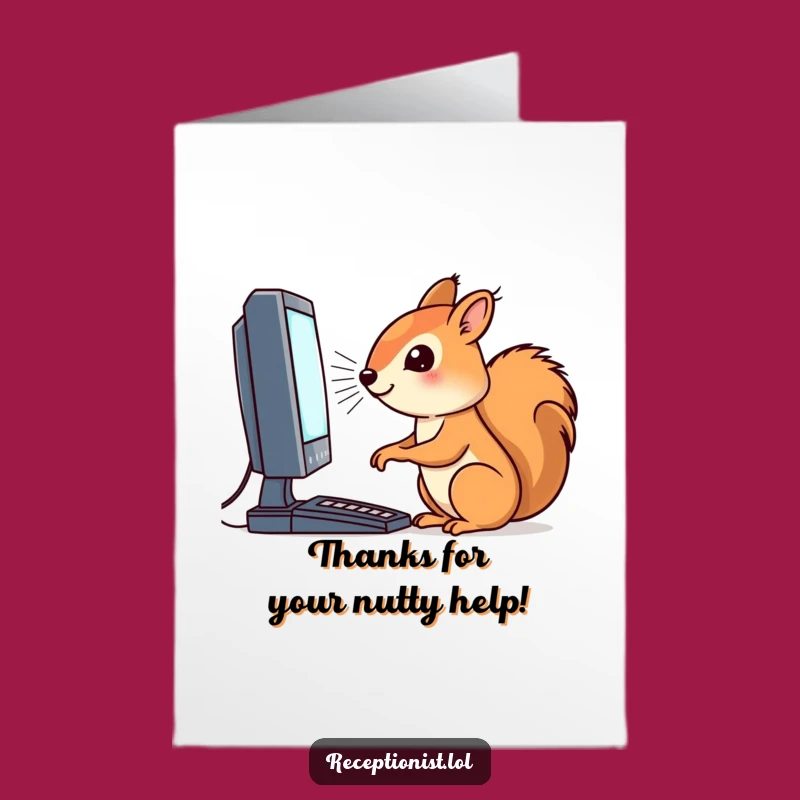 Free Printable Thank You Card: Squirrel's Tech Support - Funny Downloadable Gift