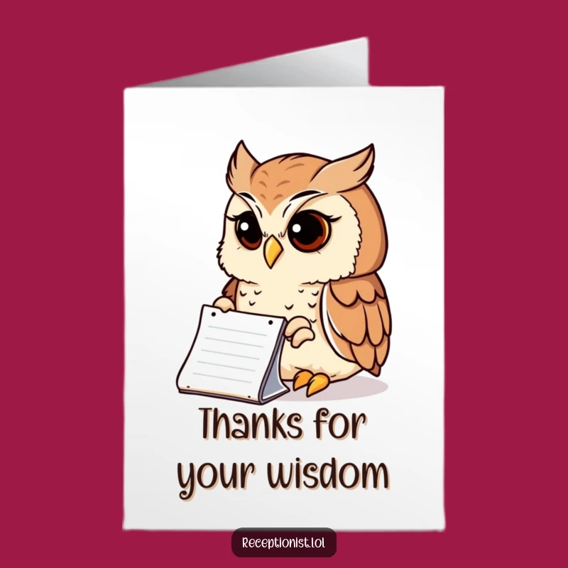 Free Printable Thank You Card: Thoughtful Owl, Wise Notes, Downloadable Gratitude!