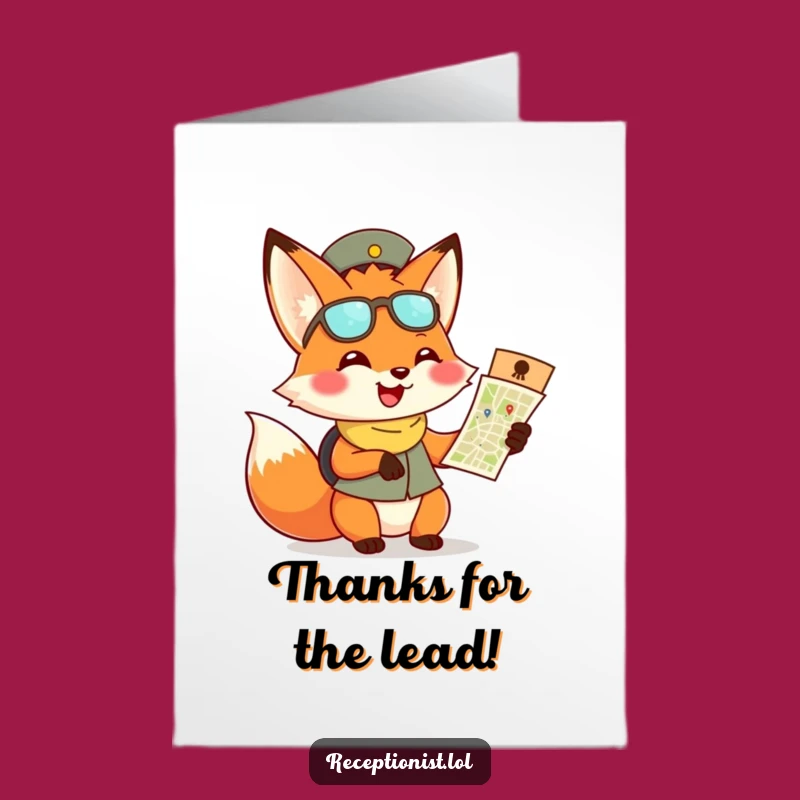 Free Printable Thank You Fox Card: Cheerful Downloadable Gift