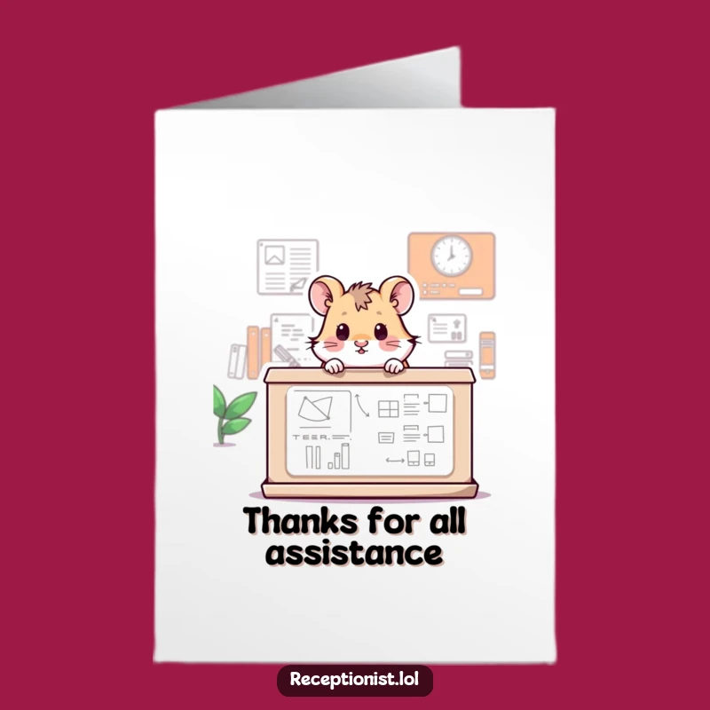 Free Printable Hamster Thank You Card: Funny DIY Downloadable Gift for Gratitude
