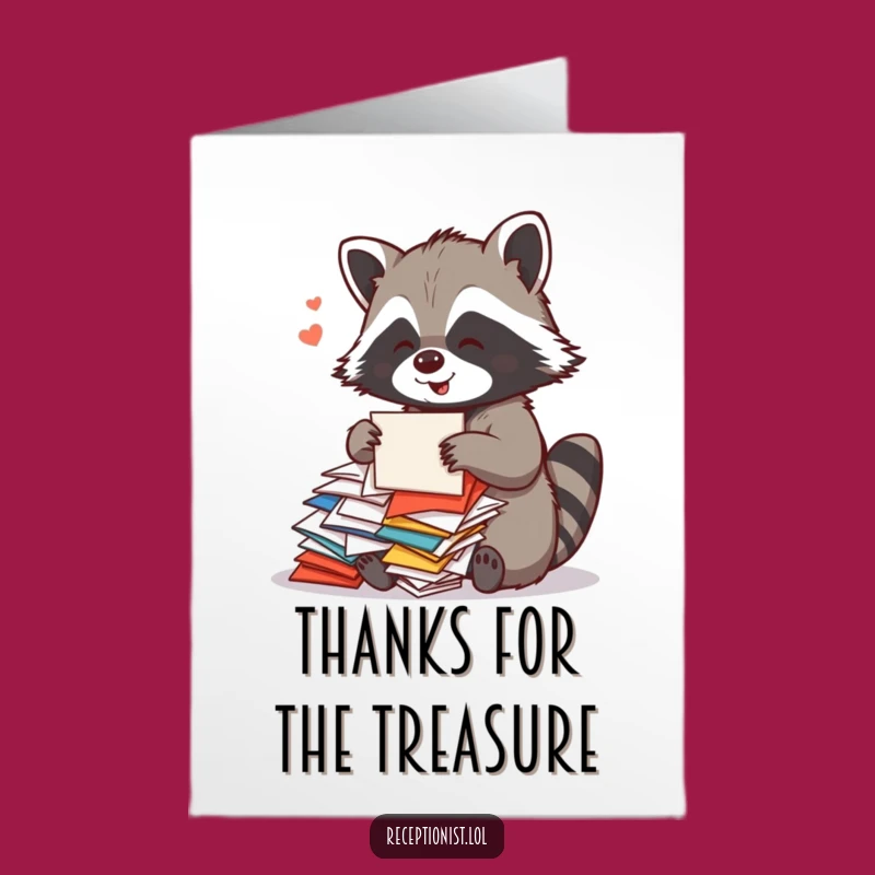 Free Printable Thank You Card: Raccoon's Mail Gratitude