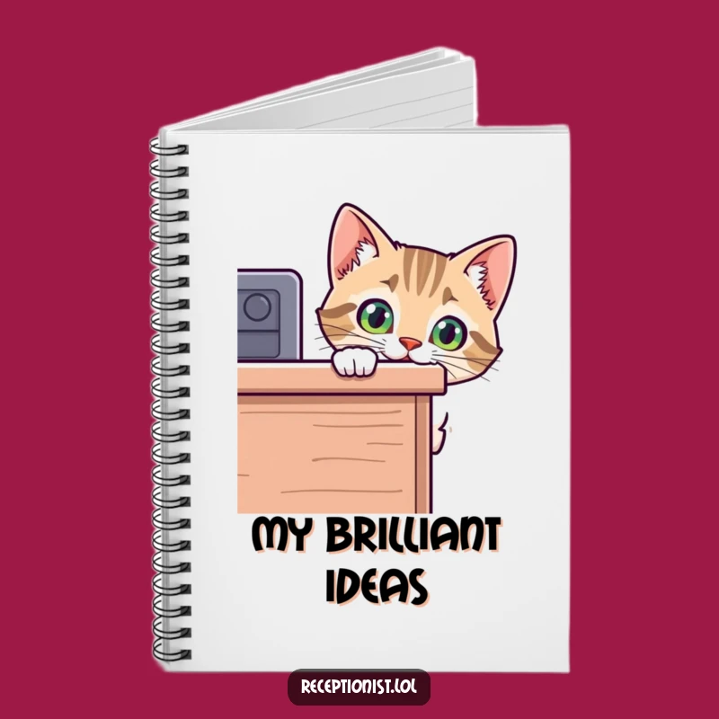 Funny Cat Desk Peek Notebook - Jot Down Ideas with This Feline Humor Book