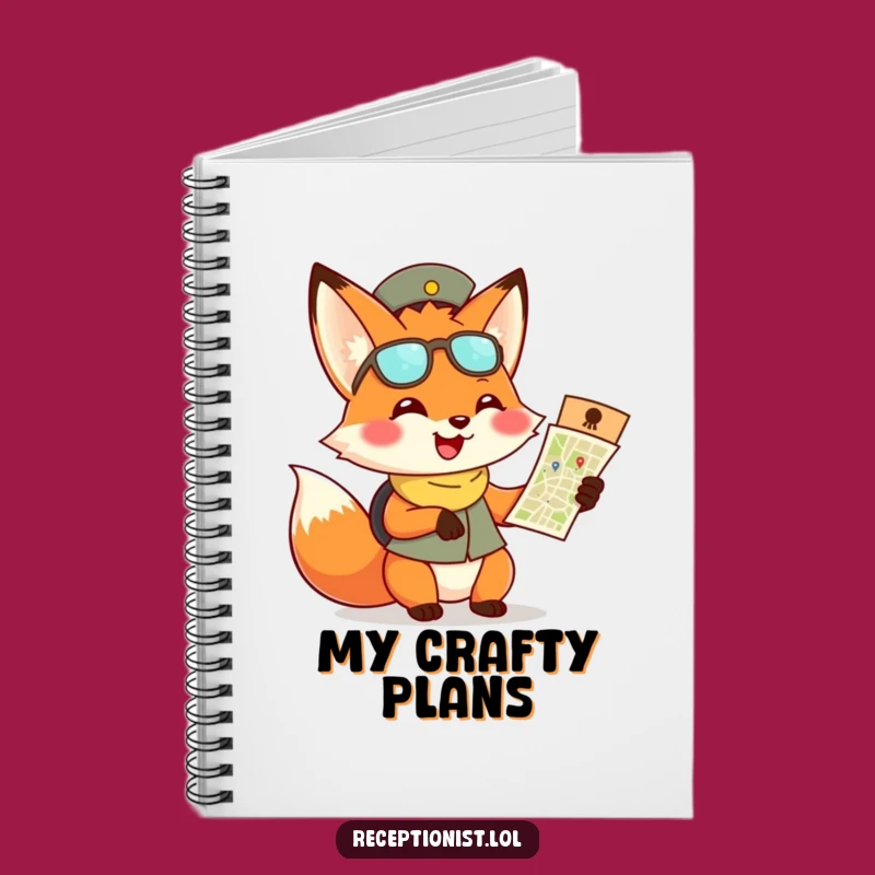 Funny Fox Receptionist Notebook - Map Your Ideas with a Grin