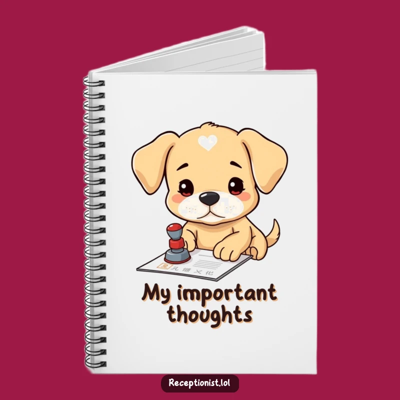 Funny Puppy Official Notebook: Jot Down Notes with Determined Cuteness!