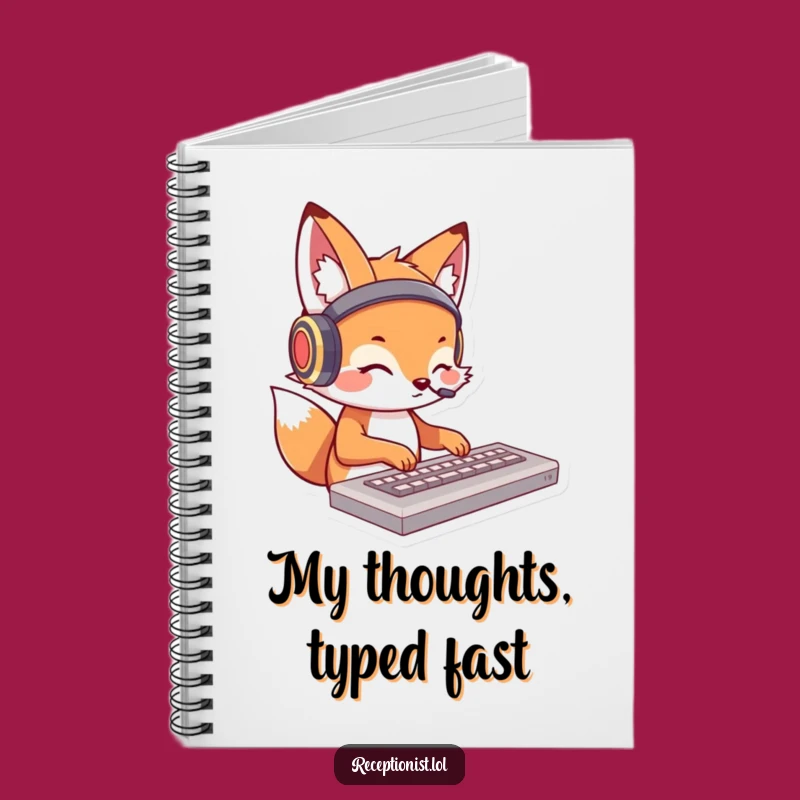 Funny Fox Typing Notebook - Journal for Ideas and Creative Flow