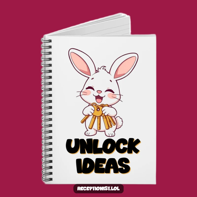 Funny Bunny Offering Keys Notebook: Jot Down Your Lucky Ideas