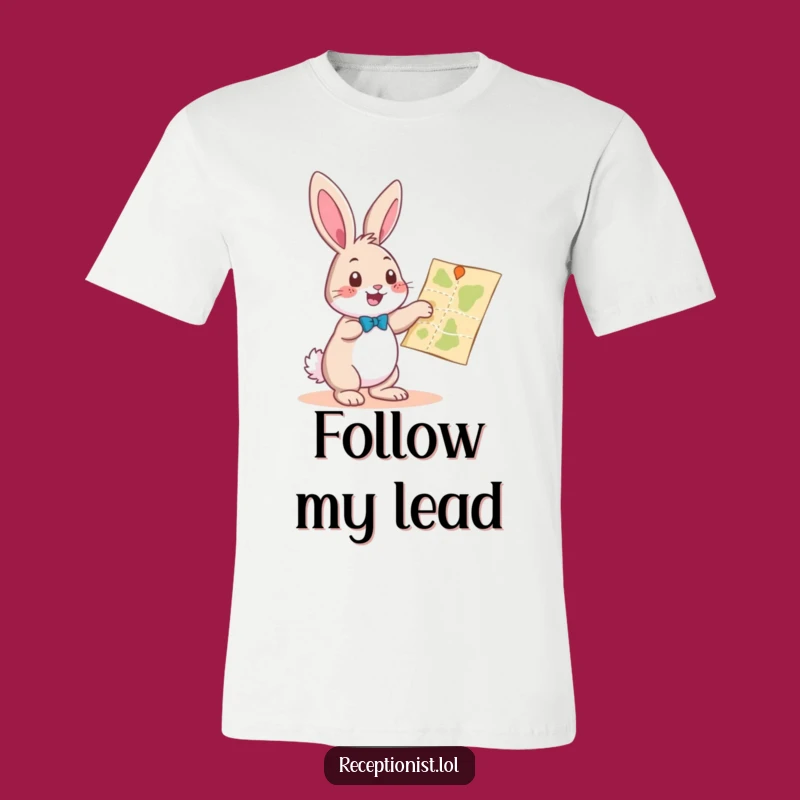 Funny Bunny Map T-Shirt: Playful Explorer Style, a Hilarious Outfit for Journeys