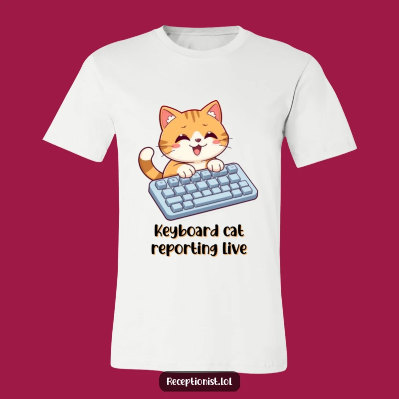 Funny Cat Typing T-Shirt: Hilarious Programmer Outfit, Ultimate Funny Gift for Geeks