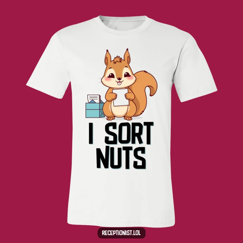 Funny Squirrel Mail Sorter Tee: Hilarious Shirt for Organized People!