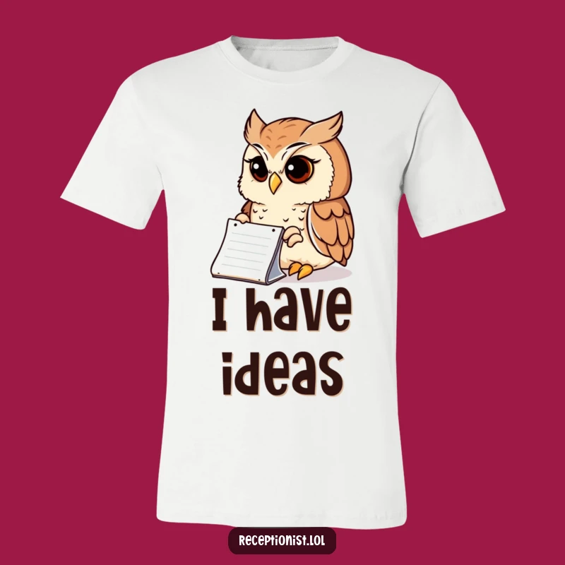 Funny Wise Owl Notepad Tee: Hilarious Shirt for the Thoughtful!