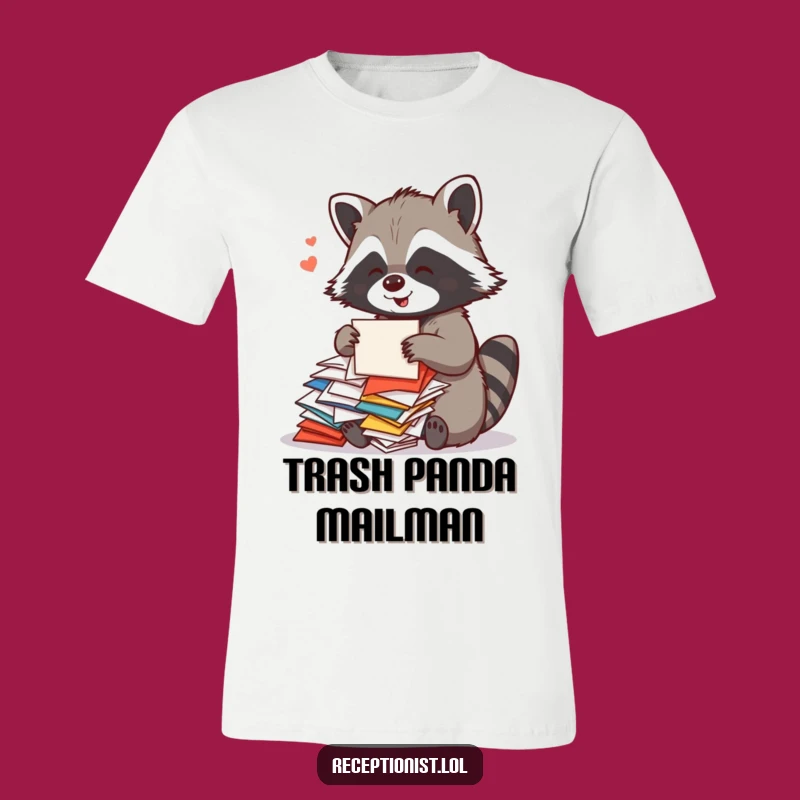 Funny Raccoon Mail Carrier T-Shirt: A Hilarious Gift for Busy Bees