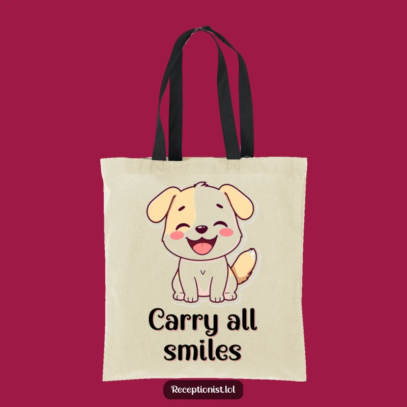 Funny Dog Greeting Tote Bag - Hilarious 'Welcome Home' Carry-All