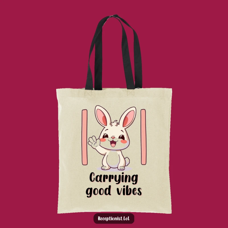 Funny Bunny Welcome Tote Bag: Carry Your Cheer Everywhere