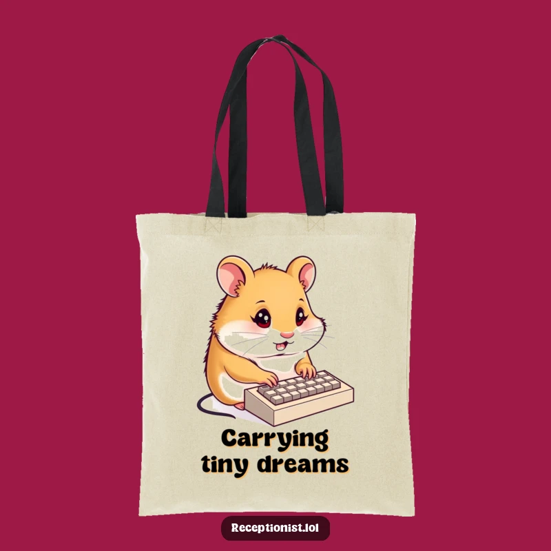Funny Hamster Receptionist Tote Bag: Carry Your Tasks in Style, Great Funny Gift