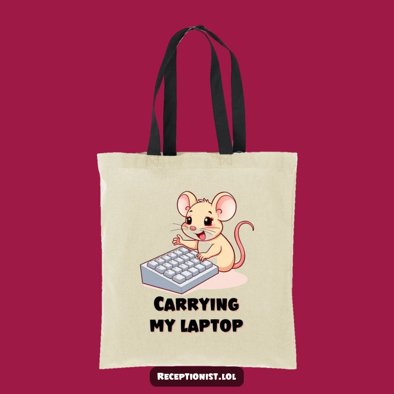 Funny Mouse Keyboard Tote Bag: Humorous Carrier for Techy Essentials