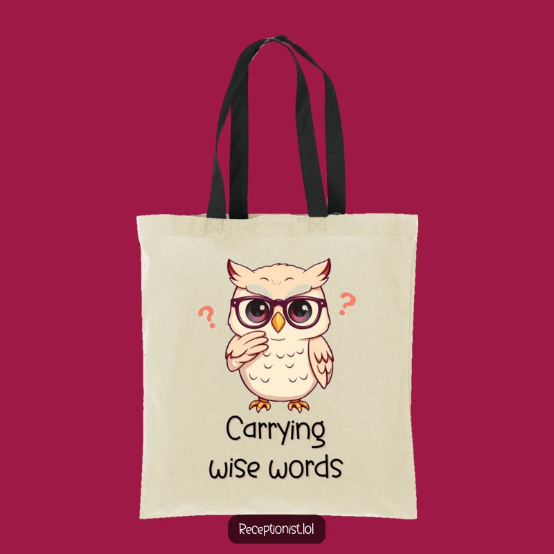 Funny Owl Tote Bag: Carry Your Knowledge with Thoughtful Style